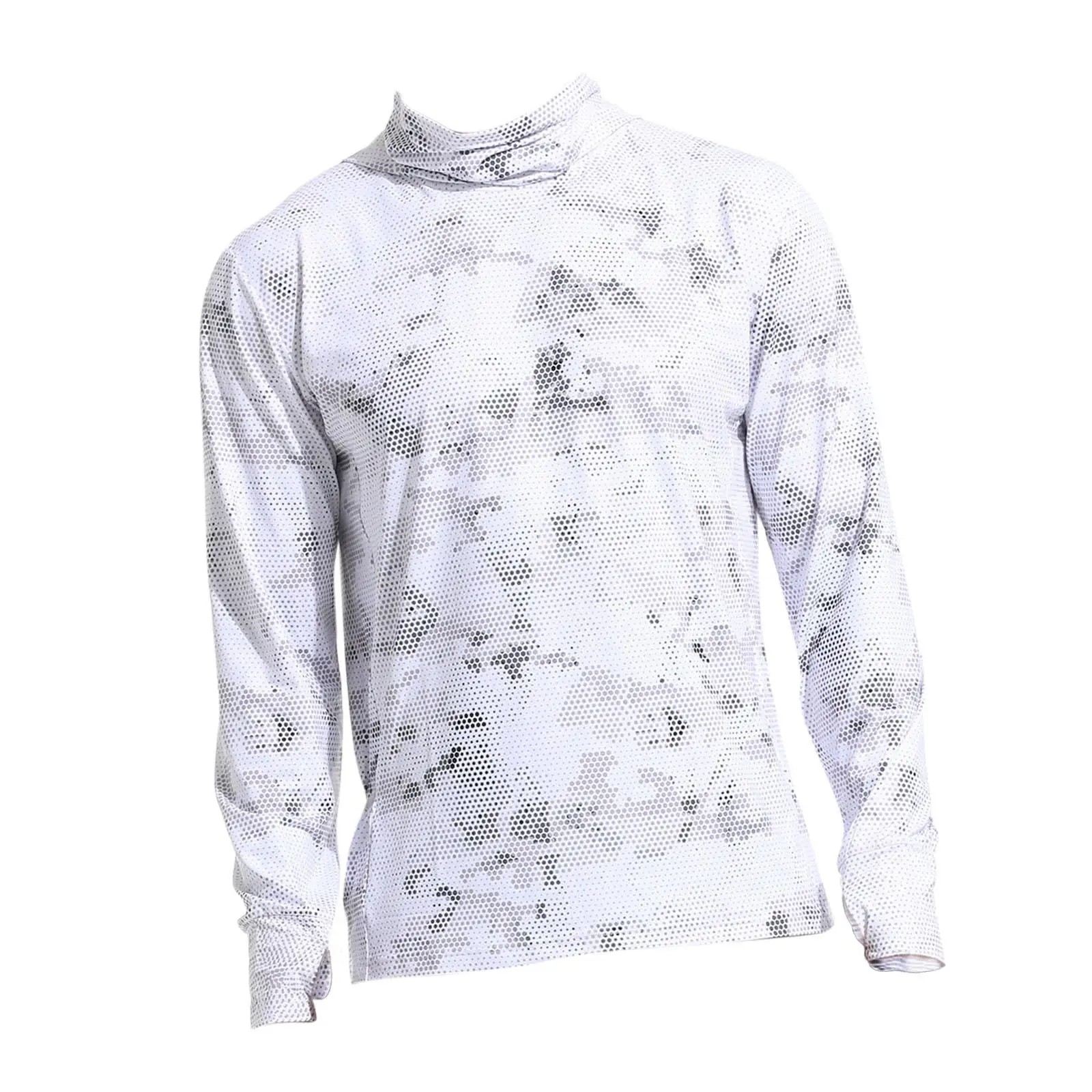 Men's Sun Protection Hoodie Shirt Sun Protective Clothes for Fishing Summer