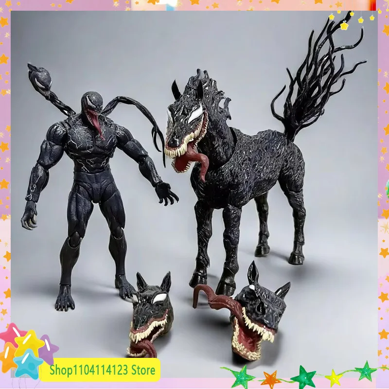 New Venom 3 Last Dance Action Figures Shf Venom War Horse Body Horse Peace Elite Ornament Model Doll Toys Xmas Gifts For Kids