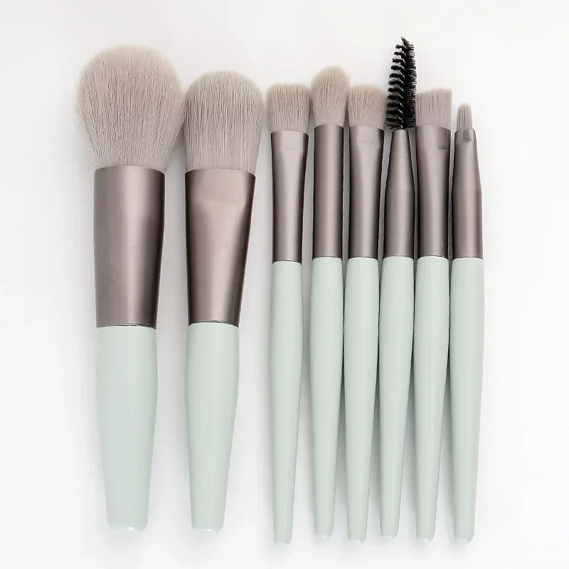 Conjunto de pincéis de maquiagem, 8 peças, pó cosmético, sombra, base, blush, corretivo, ferramenta de maquiagem de beleza profissional