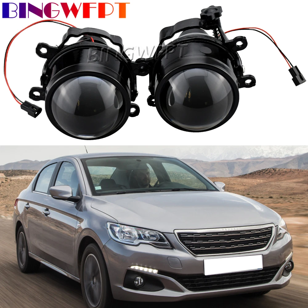 

2Pcs Car Projection Lens LED Fog Lights DRL Daytime Running Light Lamp For Peugeot 301 2012 2013 2014 2015 2016 2017 Headlights