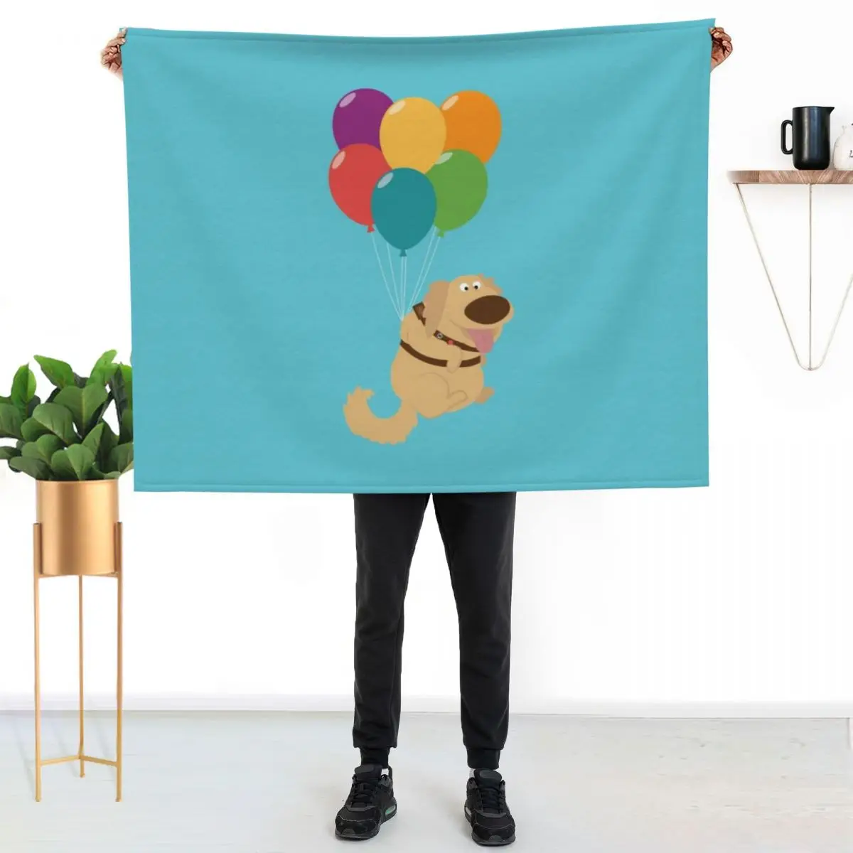 

Dug Balloons Throw Blanket Foldable Soft Warm Blanket for Outdoor Use
