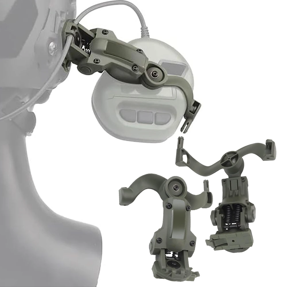 Tactical Headphone Mount EARMOR M32 Rail Mount Bracket Quick Helmet Rail Mount Adapter Suspension Headphone Mount