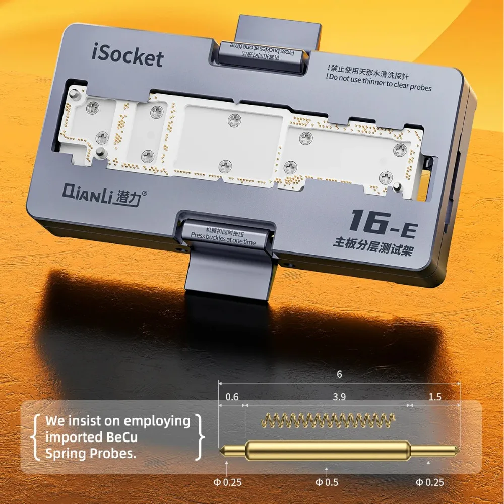QIANLI iSocket 16E материнская плата среднего слоя тестовая рамка для iPhone 16E логическая плата функциональное диагностическое двухуровневое приспособление для тестера QIANLI iSocket 16E материнская плата среднего слоя тестовая рамка для iPhone 16E логическая плата функциональное диагностическое двухуровневое приспособление для тестера
