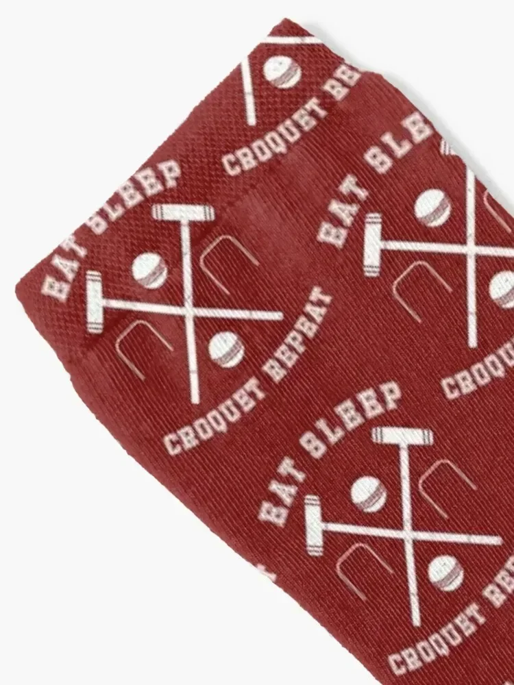 Eat Sleep Croquet Repeat Croquet Player Gift Socks warm winter moving stockings men cotton high quality Man Socks Women's