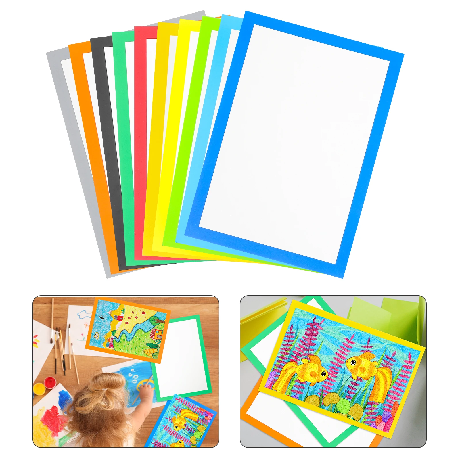 10 أوراق من البطاقات اللوحة سميكة فارغة ورقة ورقة لرسم رسم الحرف اليدوية ورق الرسم DIY بها بنفسك الورق المقوى