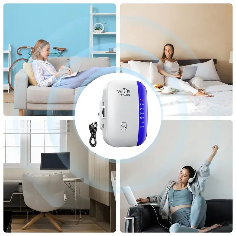 Portátil WiFi Range Extender, 300Mbps, Repetidor, Amplificador WiFi, WiFi Booster, Sinal Forte, Internet Booster Tool, Novo