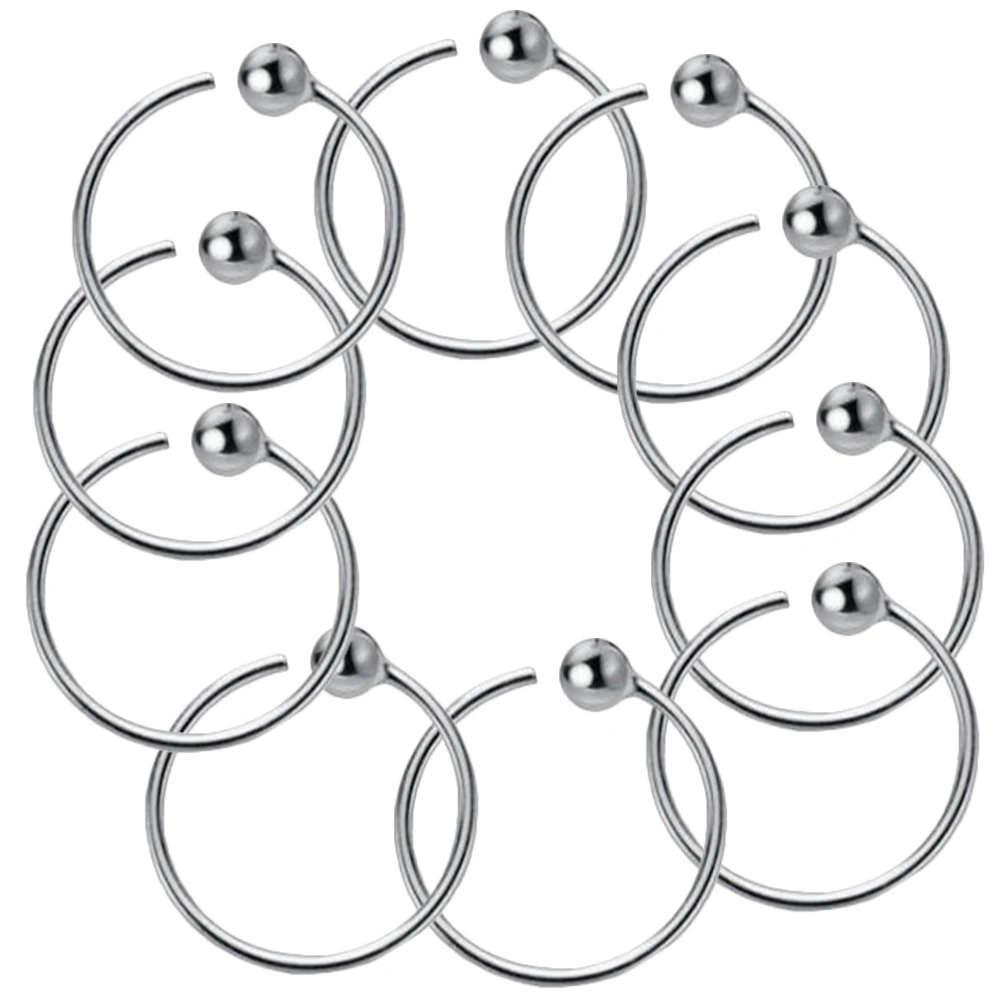 

10pcs 6mm Tiny Hoop Earrings Fashionable Circle Ear Rings Sterling Silver Cartilage Hoops for Women Piercing Jewelry