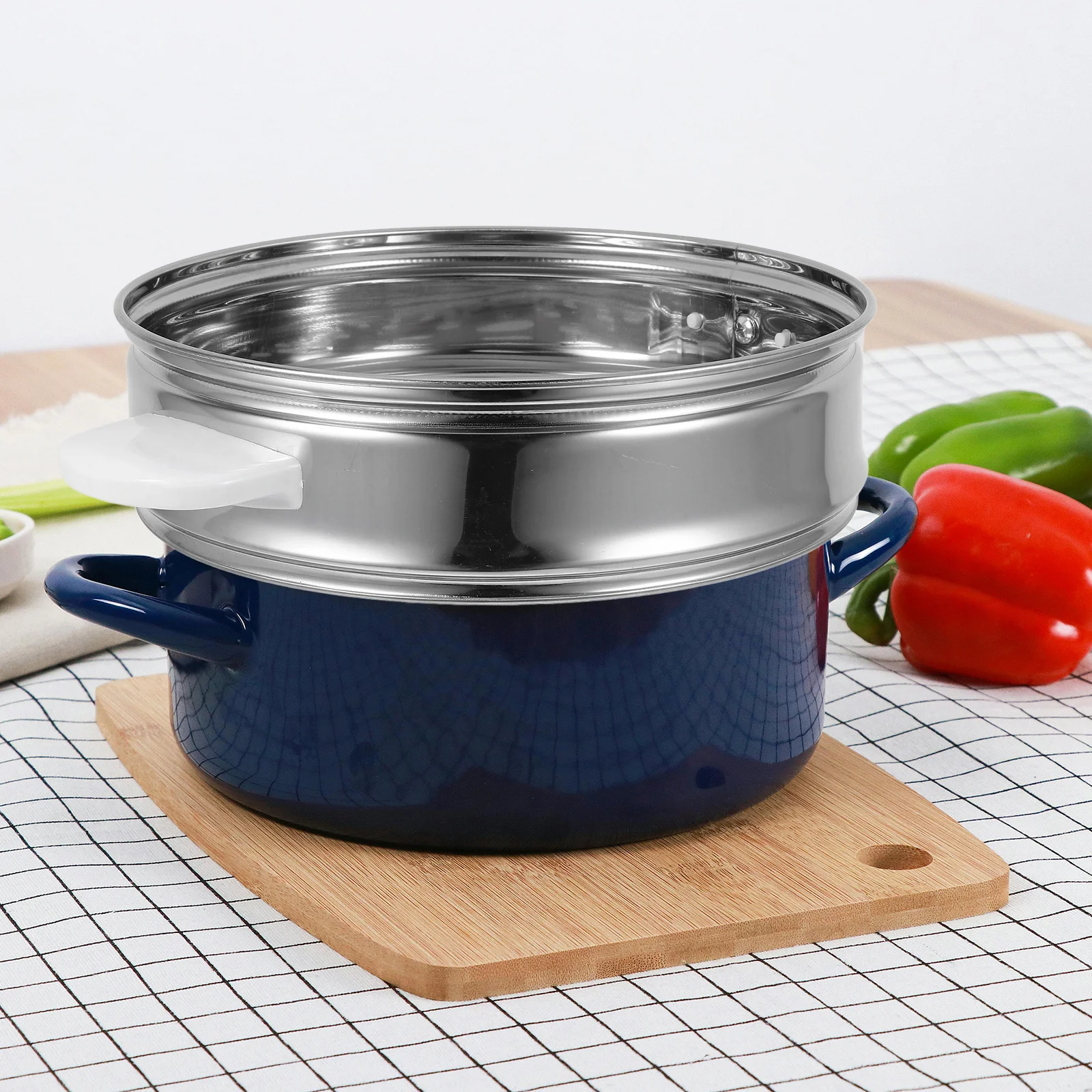 

1pc Basket For Rice Cooker 2L Stainless Steel 20Cm Diameter Egg Sweet Potato Steaming Holder Kitchen Supply Stackable