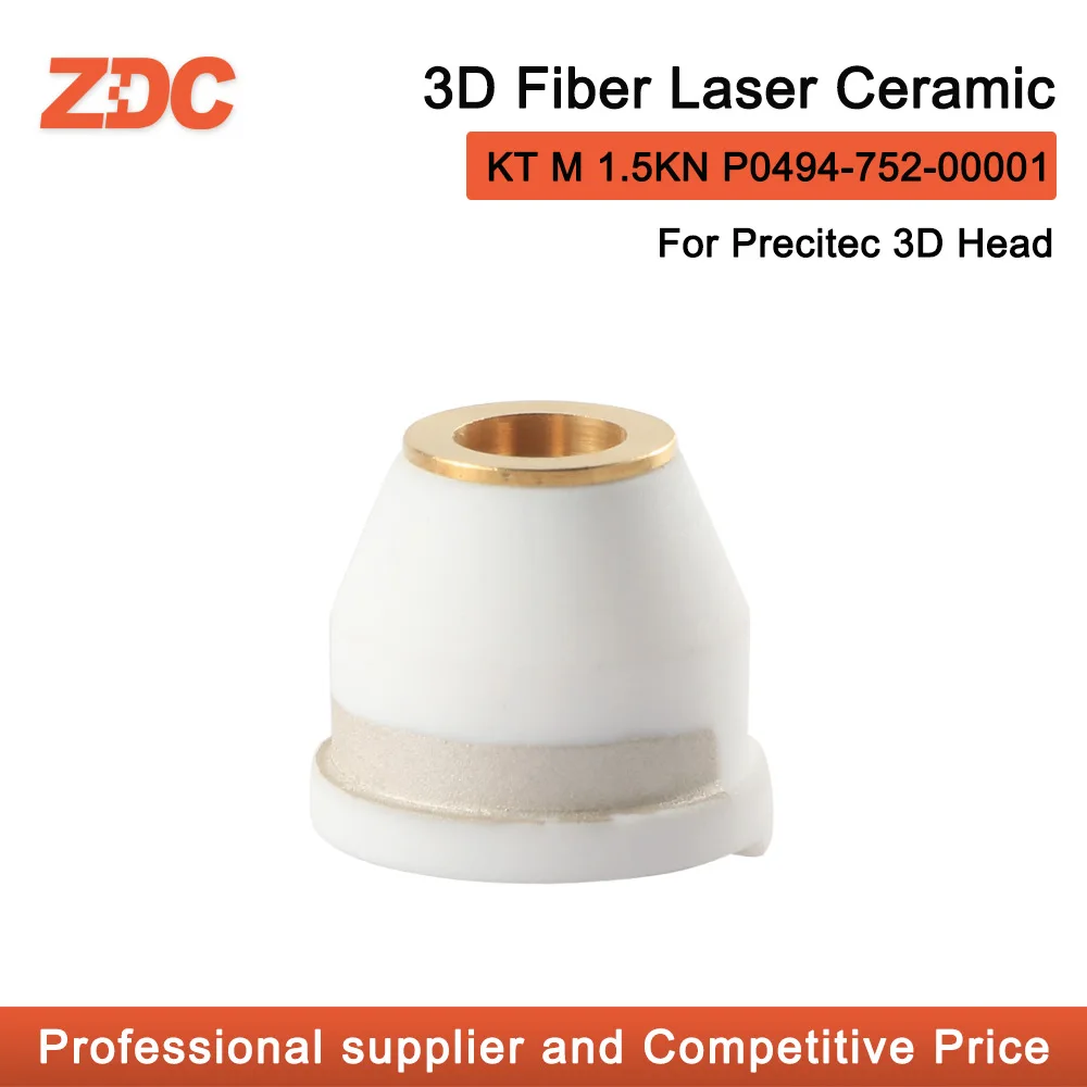 ZDC 3D Laser Ceramic KT M1.5ins KN Ceramic Part Nozzle Holder For Precitec P0494-752-00001 D17 H14M6