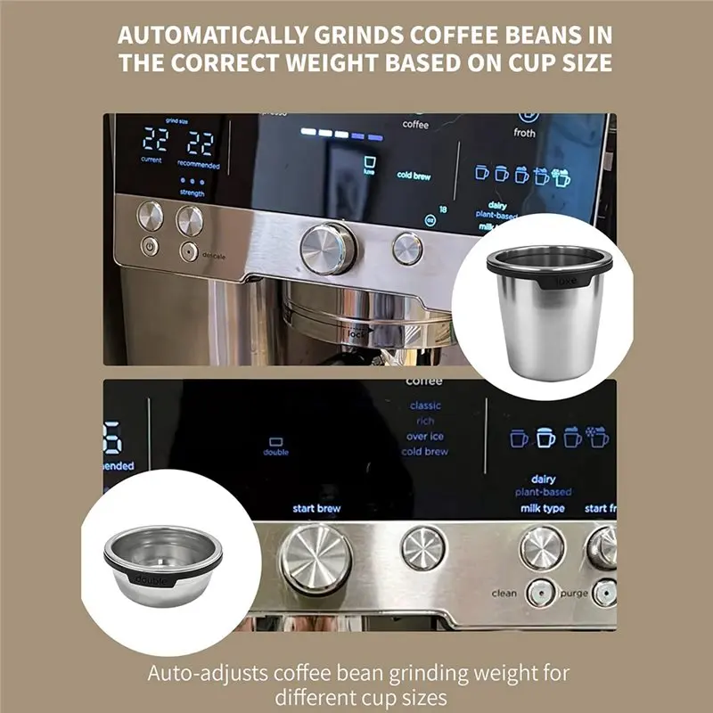 ABYN-Double And Luxe Baskets Portafilter Basket Reusable Coffee Filter For Ninja ES601 ES701 Espresso Machines
