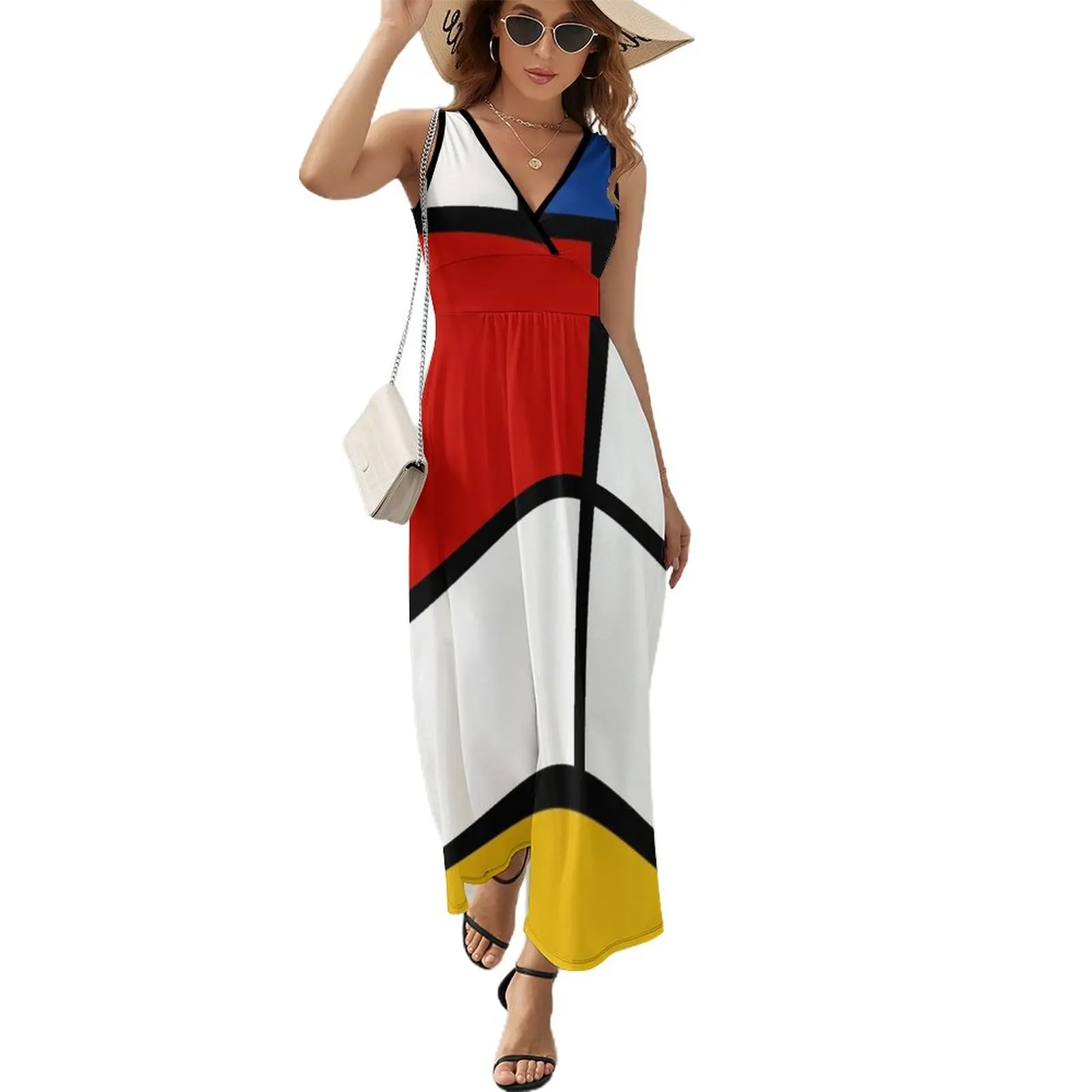 

De Stijl #1 (Mondrian Inspired) Sleeveless Dress summer clothes luxury dresses