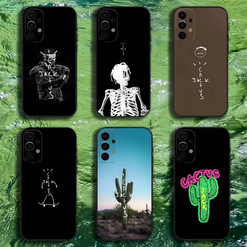 

C-Cactus J-Jack Travis Scott Phone Case For Samsung S25,S24,S21,S22,S23,S30,Ultra,S20,Plus,Fe,Lite,Note,10,9,5G Black Cover