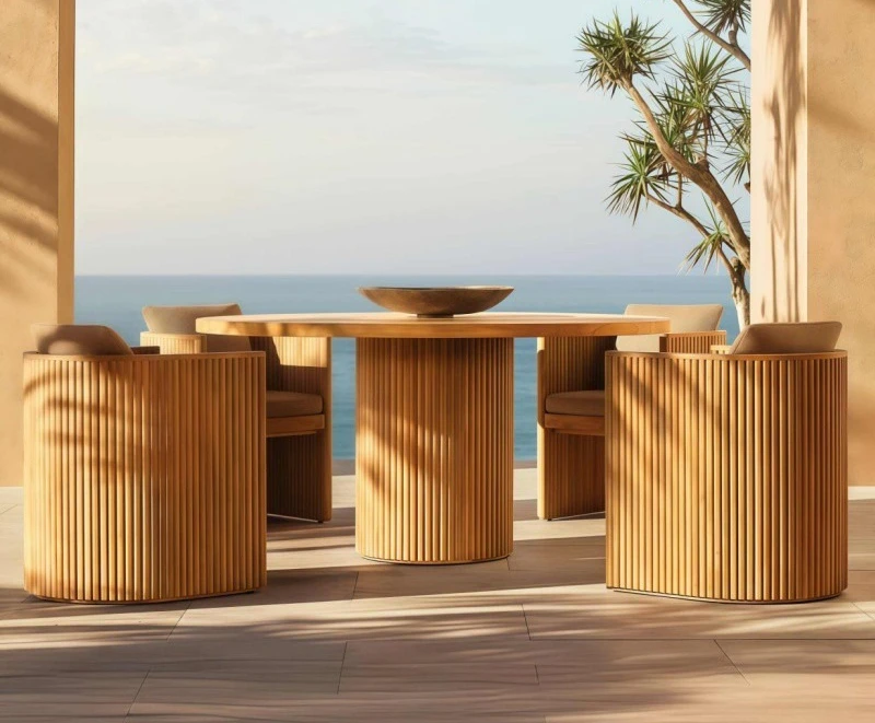 طاولة وكرسي خارجي، فناء حديقة، فيلا شرفة، مقاومة للماء وواقية من الشمس، مجموعة كراسي الروطان للترفيه في الهواء الطلق