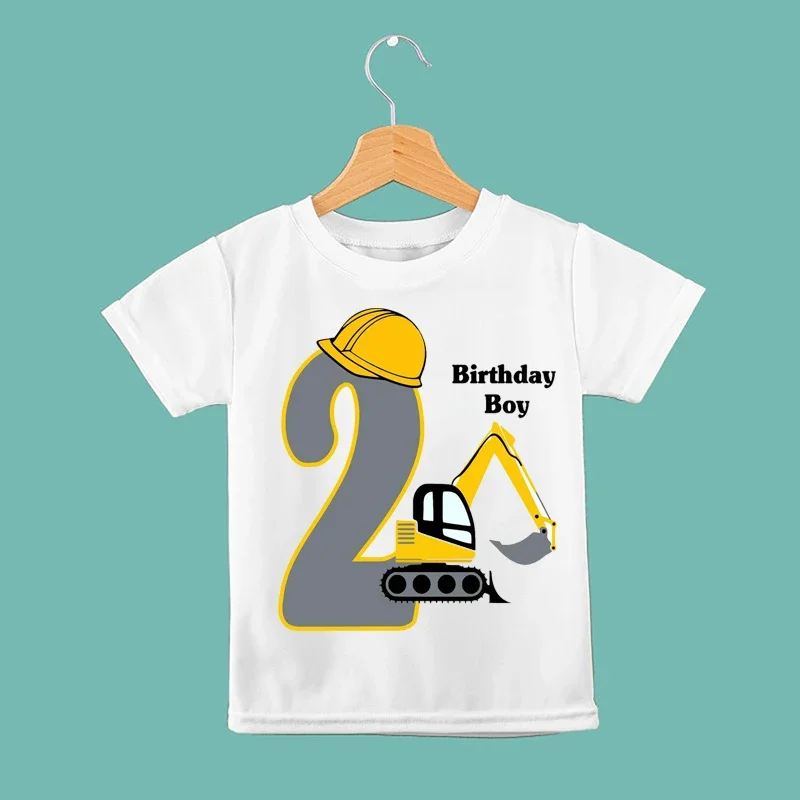 boy Construction Loader Excavator 1st 2nd 3rd 4th 5th 6th first second third fourth fifth sixth Birthday party decoration gift