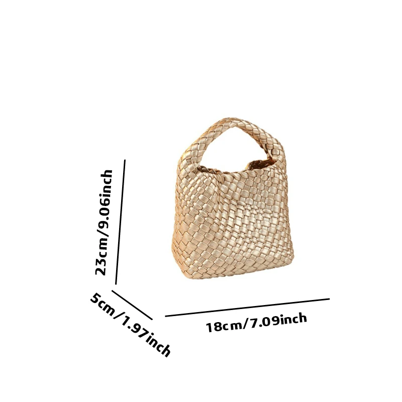 Summer macaron new style basket-style woven bag, high-end fashion handbag, single-shoulder crossbody bag women