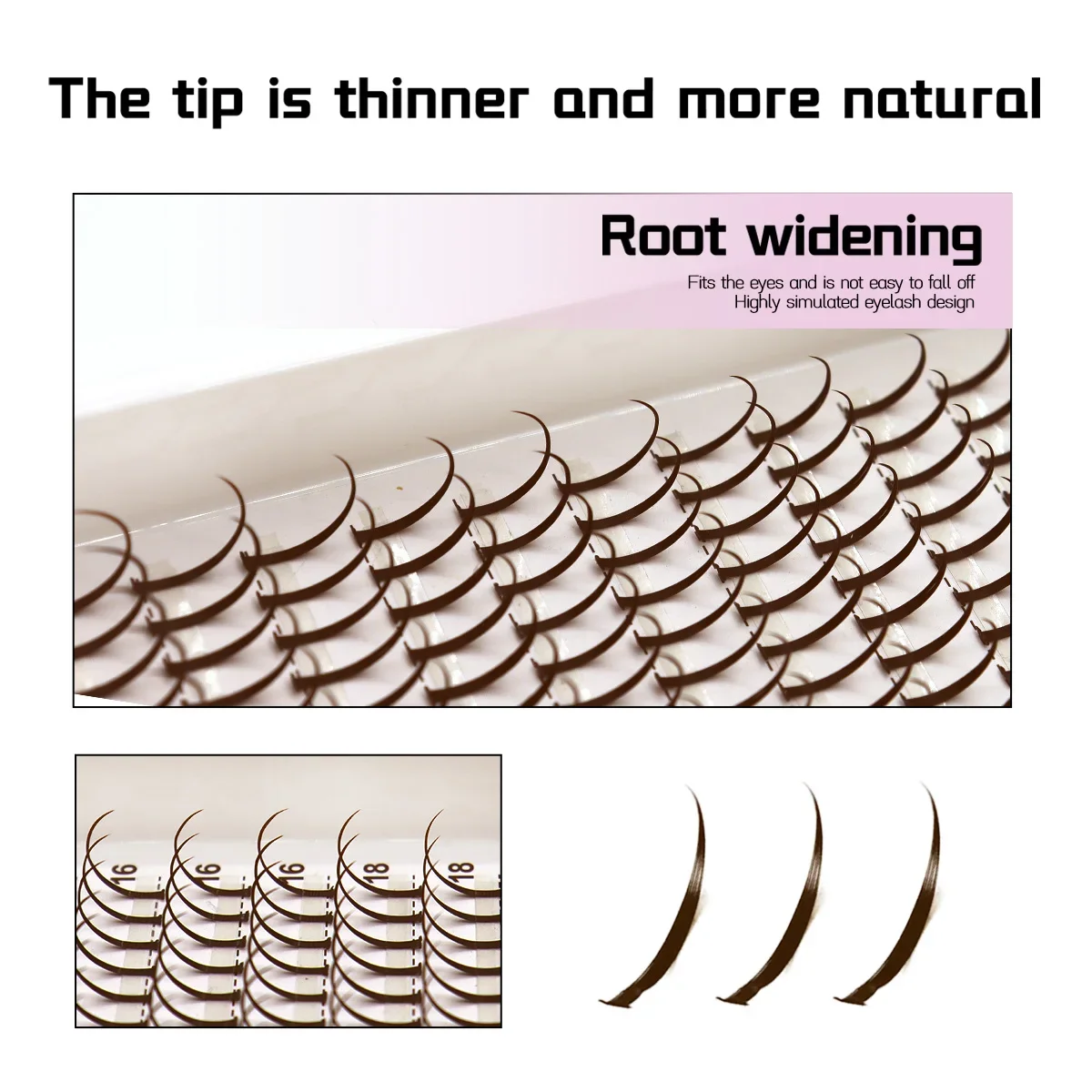 HBZGTLAD 240 Stück Spikes Wimpernbüschel Lang 10-20mm Wimpernspikes Einzelwimpern DIY Spiky Lash – Detail 14