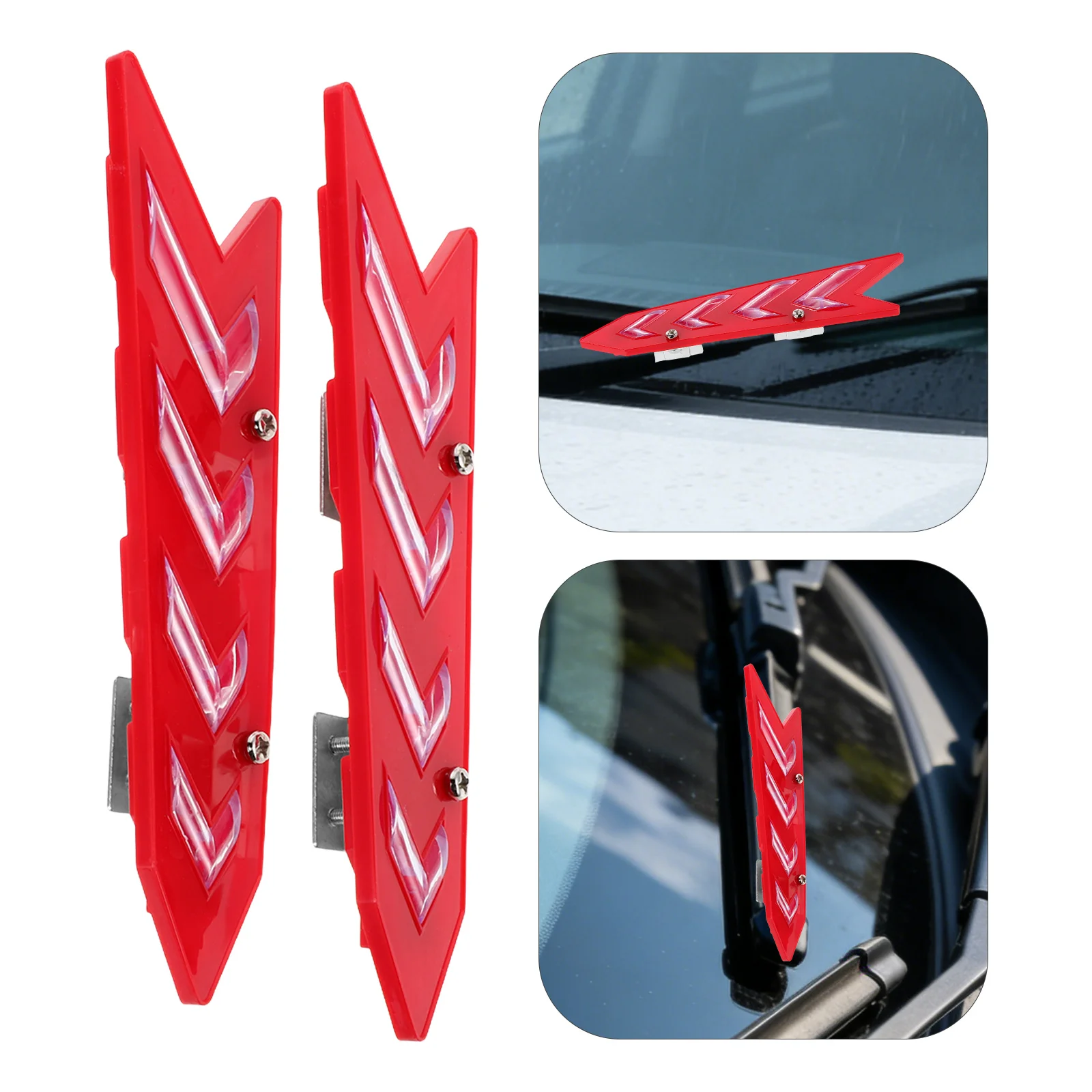 

1Pair Car Windshield Wiper Booster Pressure Adjuster for All Weather Visibility High Performance Replacement Spoiler Wing
