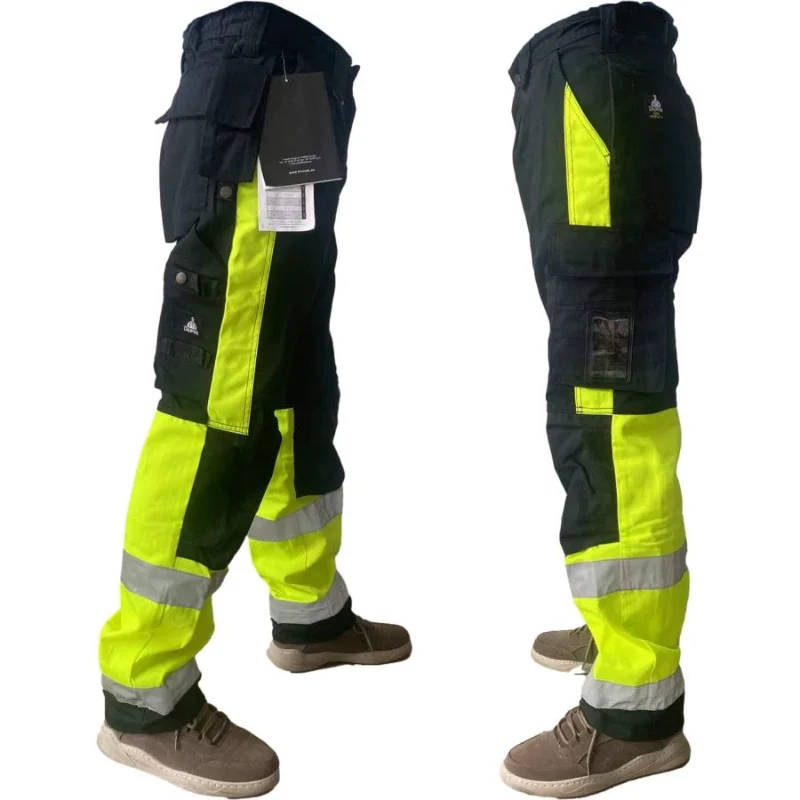 Night Reflective Strip Wear-resistant Dirt Resistant Overalls Multi Pockets Overalls Pants Cargo Pants