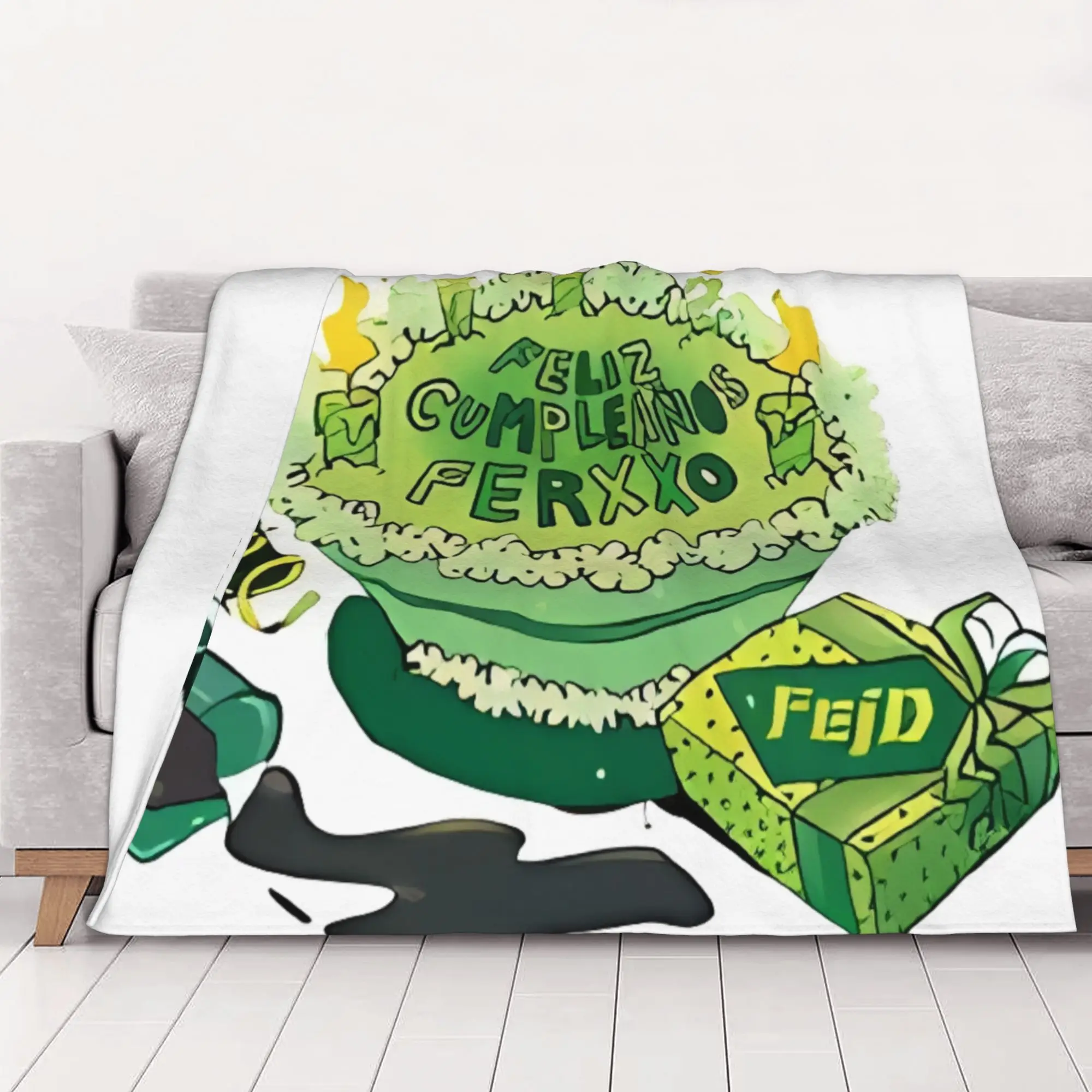 1PC home Cutecore Ferxxo Feid Blanket Super Cosy Plush Home Living Room Sofa halloween