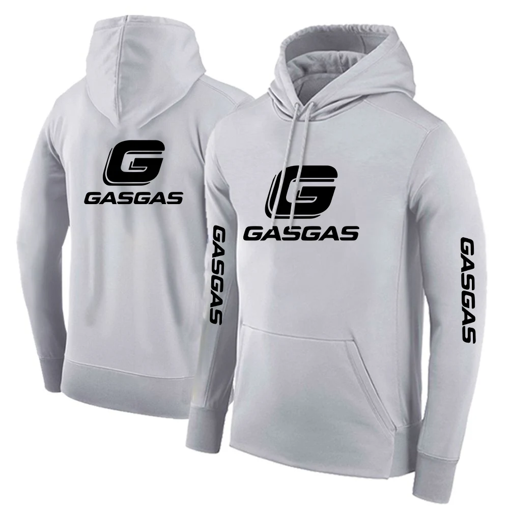 Motorcycles GasGas Men's Spring and Autumn Harajuku Printing Couples Casual Solid Color Pullover Hoodie Drawstring Clothes