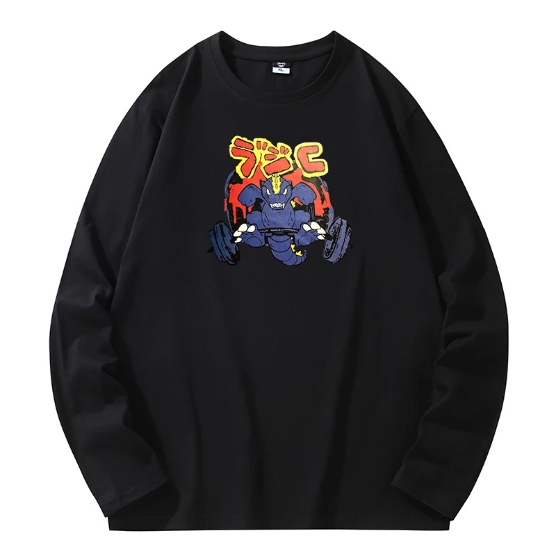 

Весна 2024, хлопковые футболки с длинными рукавами, мужские топы Y2k, свободные дышащие повседневные футболки большого размера, осенние спортивные футболки для пар