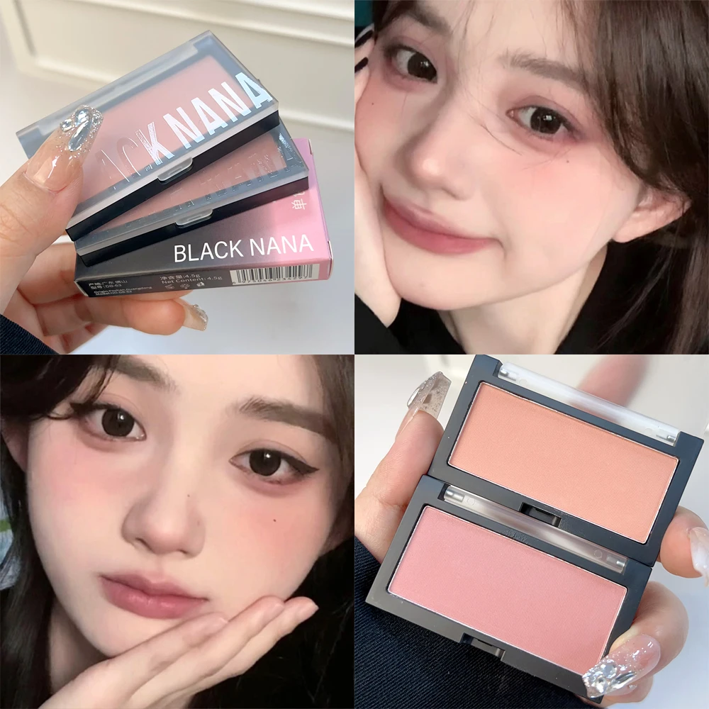 Natural Matte Blush Palette Makeup monocromatico Rose Pink Face Cheek Tint fard Powder Peach Rouge Contouring Shadow Cosmetics