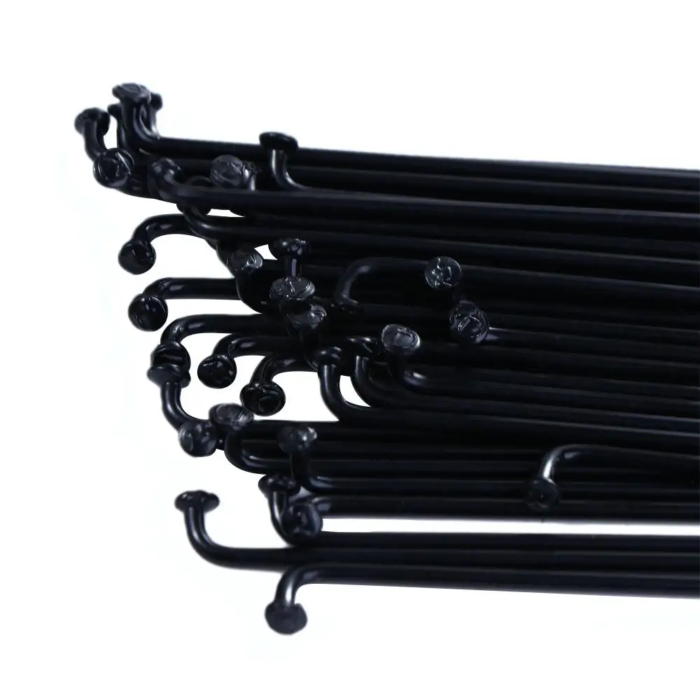 Schwarze Fahrradzubehörteile 170mm-290mm 27,5 Zoll Rennrad 700C Räder Speichen Nippel Edelstahl Fahrradspeichen – Detail 6