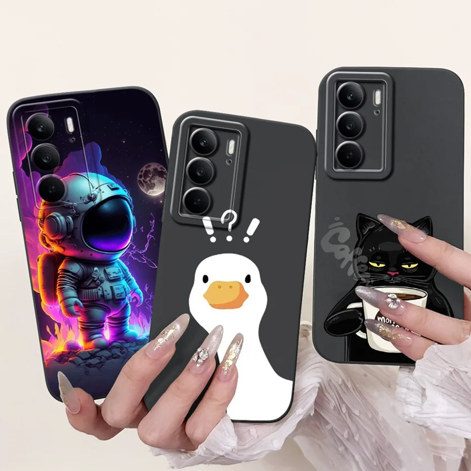 

Cartoon Phone Case For Realme C75 C65 4G 2025 Candy Color Soft Silicone Back Cover For Realme C65 C75 Cases Bumpers