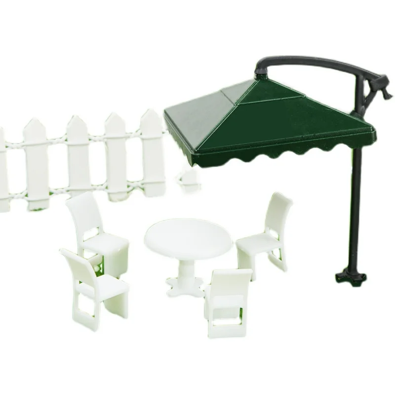 Miniatuur Tuin Paraplu 1:50-1:200 Schaal voor Modelspoor Landschap Diorama Poppenhuis Decoratie Accessoires