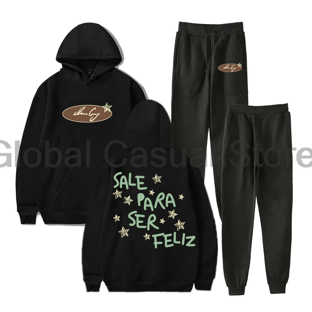 GF Ivan Cornejo Venda Para Ser Feliz Merch Hoodie Jogger Calças Conjunto de duas peças Moletons + Calças de moletom Mulheres Homens Conjuntos de roupa