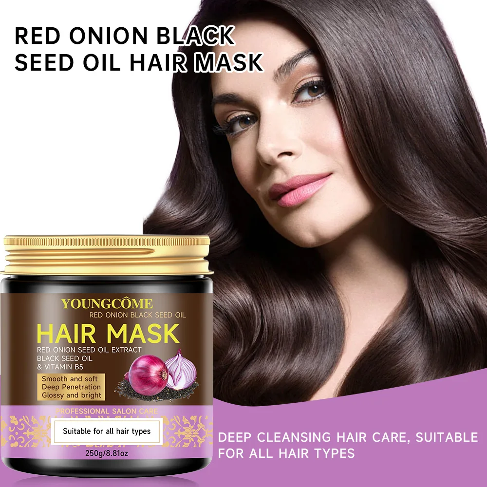 Onion Hair Mask Moisturizing Hair Mask Strong Hair Heat Protection Anti-Breakage For Dry And Damaged Hair