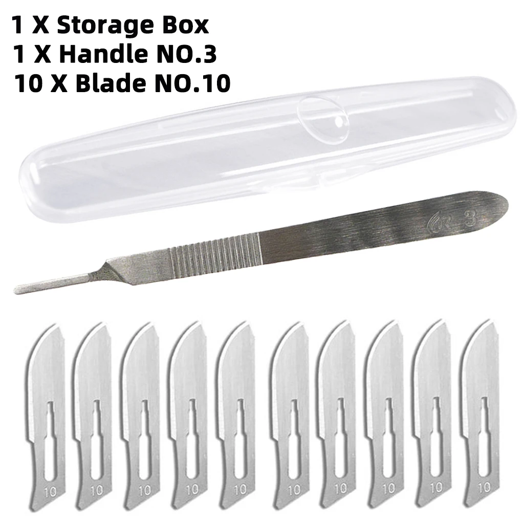 Skalpell Kombination 10 #, 11 #, 23 # High Carbon Stahl Chirurgische Klinge Mit Box und Griff für Carving und Schneiden Werkzeug Messer – Detail 10