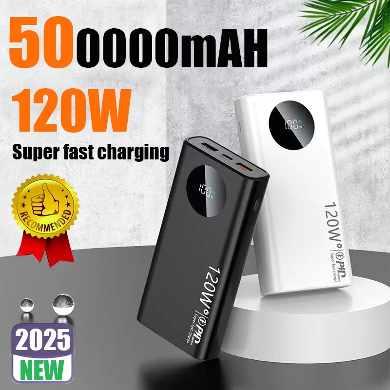 

120W Fast Charging Power Bank 50000mAh High Capacity Powerbank Portable Capacity External Battery Charger For All Phones Xiaomi
