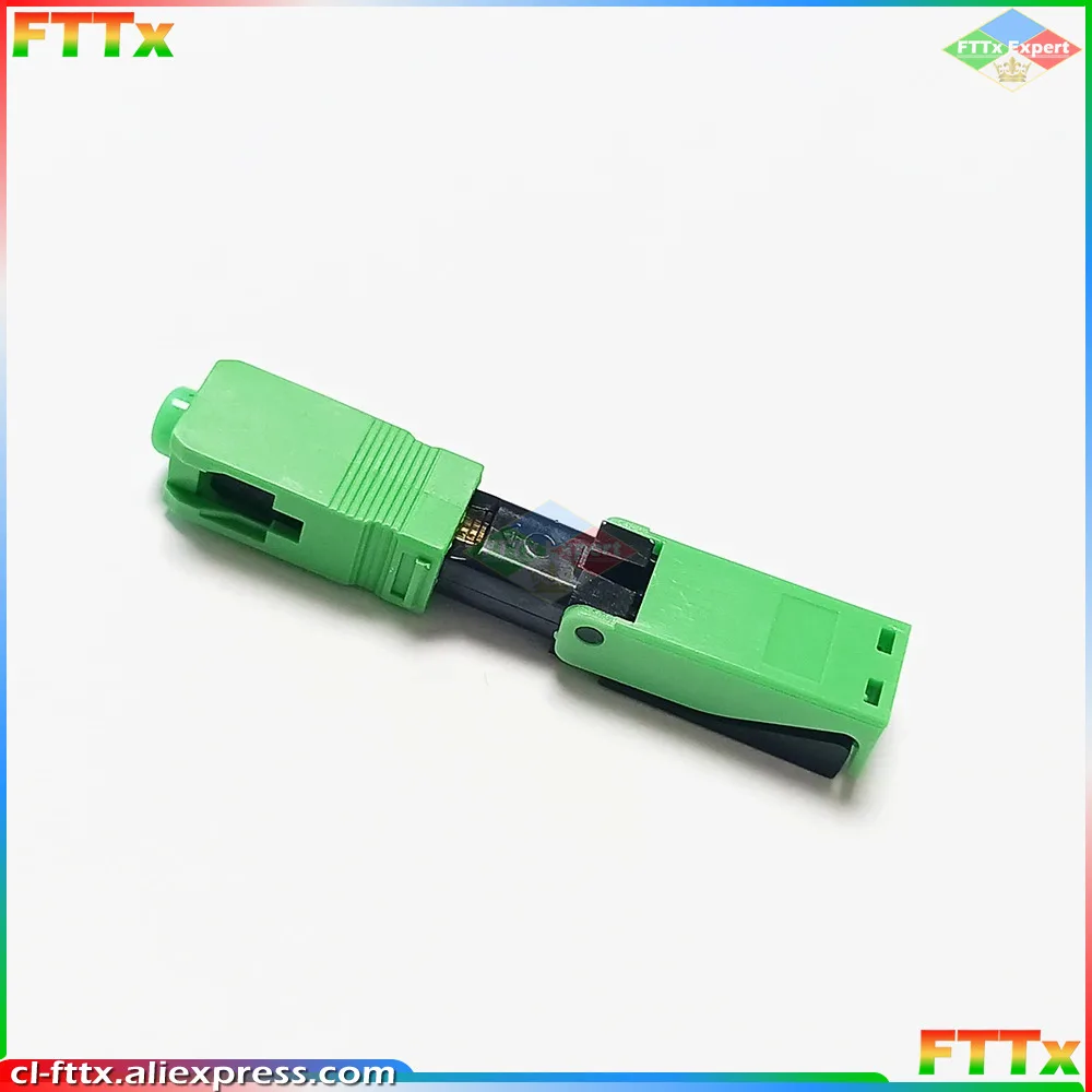 

100PCS FTTH SC APC Optical fiber covered wire SC APC quick connector FTTH Fiber Optic Fast Connector SC APC Cold Connector