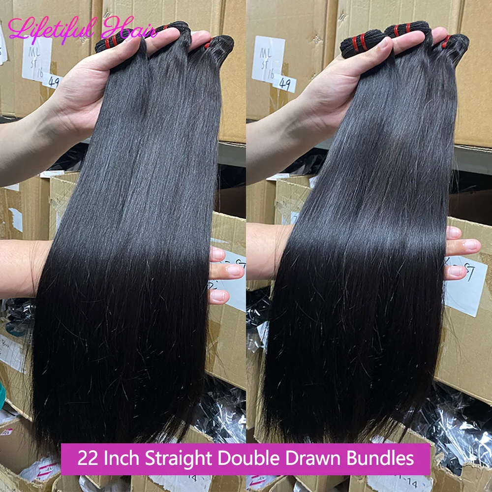 15A Double Drawn Hair Bundles Straight Vietnamese Raw Hair Bundles Human Hair Extensions 20 22 24 Inch Tissage Humain Hair