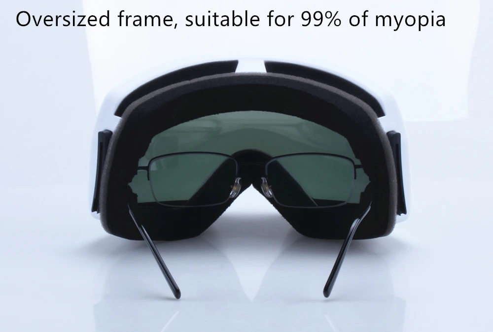 إطار كبير للتزلج على الجليد نظارات النساء الرجال التزلج نظارات قناع UV400 حماية الثلوج فوق نظارات الكبار مزدوجة مكافحة الضباب