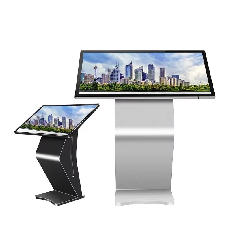 43 Inch K Shape Vertical Touch Screen Kiosk Commercial Digital Signage Interactive Self Service All In One Display For Retail
