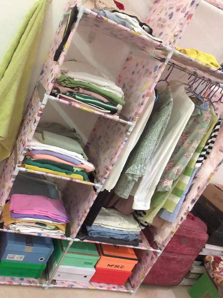 Indoor Simple Cloth Wardrobe Multi-layer Storage Coat Rack Large-capacity Clothes Bedroom CabinetarMario Home Furniture
