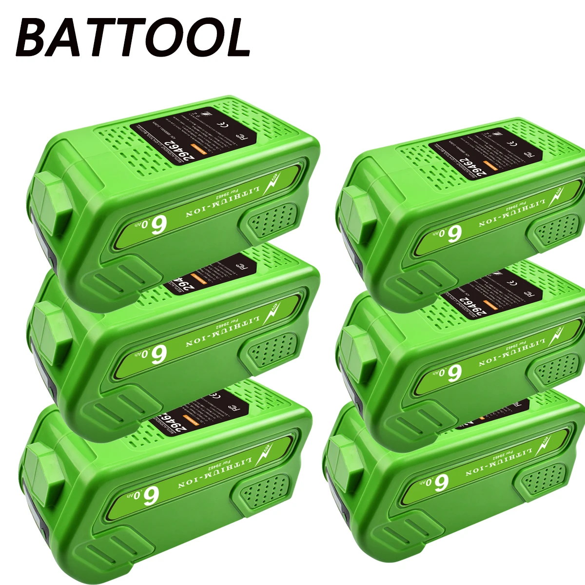 Battool 6000mAh Rechargeable Replacement Battery For Creabest 40V GreenWorks 29462 29472  Wholesale purchasing Mower Battery