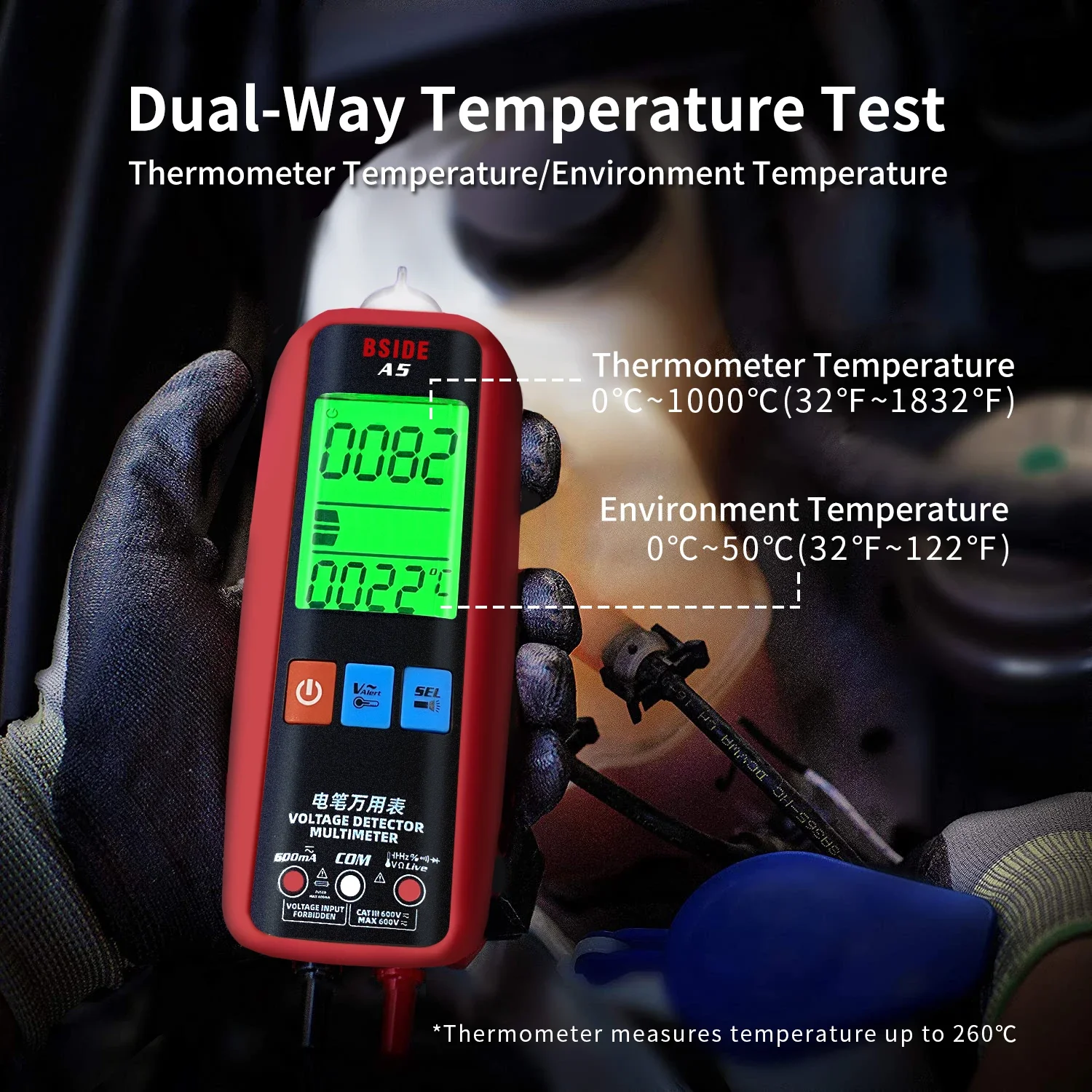 BSIDE A5/A5X Smart Digital Multimeter USB Tester Profesional AC DC Current VFC NCV Live Wire Ohm Diode Voltage Detect Meter