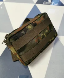 Tactical Sundries Bag German Mottled Camouflage Horizontal Sundries Bag Tactical Vest Accessory Bag
