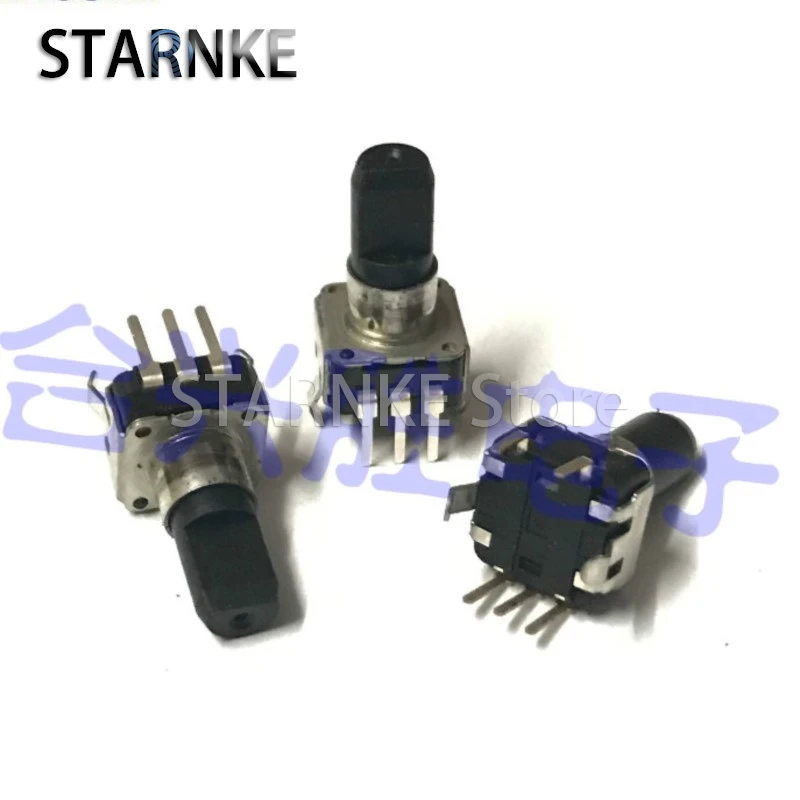 1PCS EC09 Small Type Rotary Encoder With Push Button Switch 12 Positioning Shaft Length 14MM