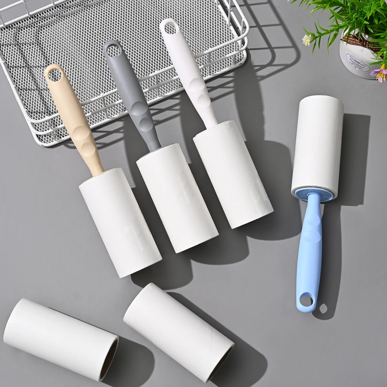 

Lint Roller With Refills Sticky Remover Hair Pet Dog Clothes Sofa Dust Cleaning Remover Replaceable Roll Brush Cleaning Tool