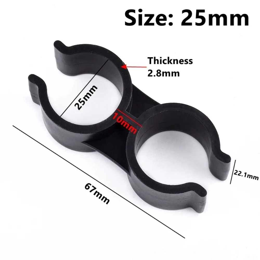 

6pcs New 20/25mm PVC Pipe Clamp Agricultural Irrigation Double U Type Pipe Clamp Garden Tool Water Pipe Support