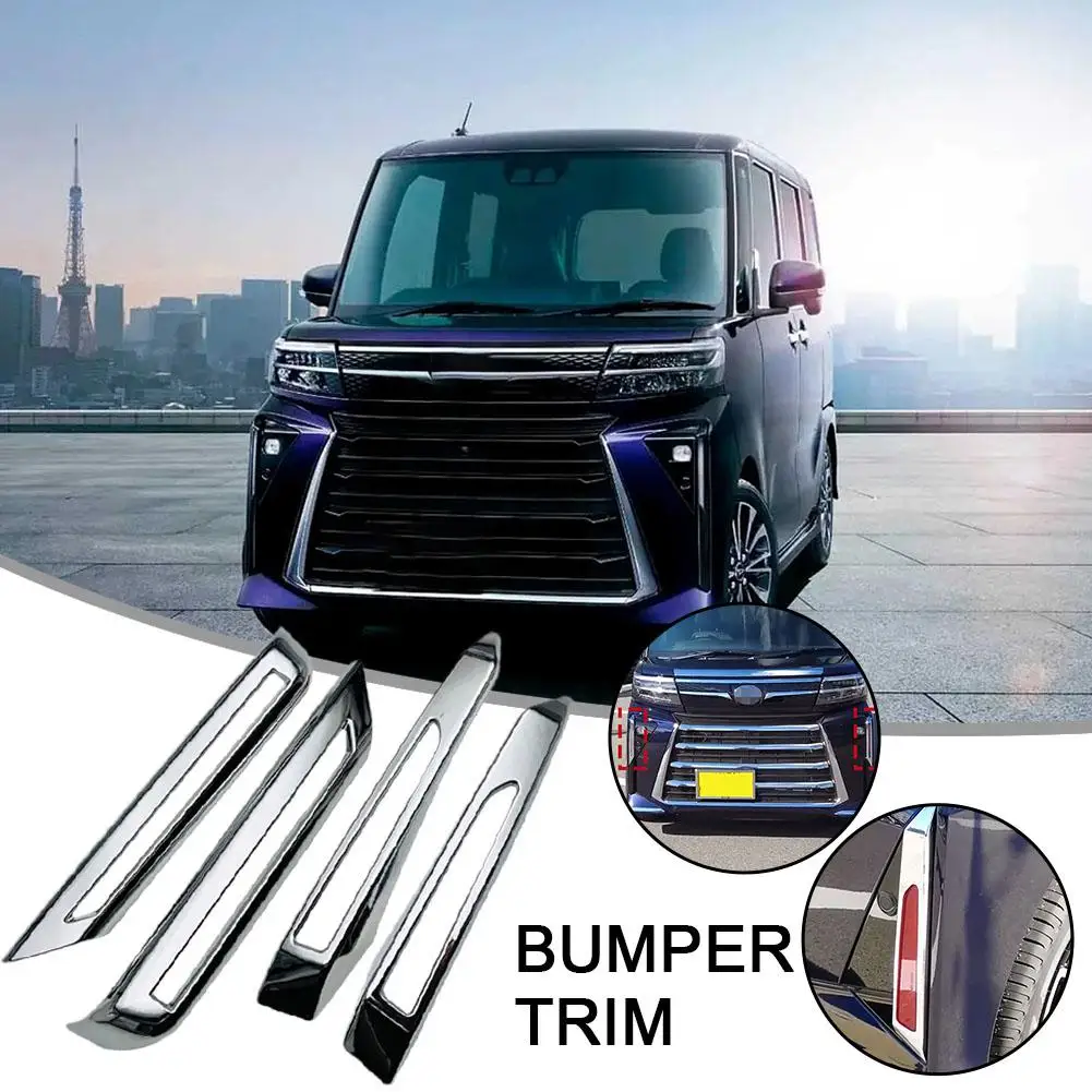 Front/Rear Bumper Fog Light Lamp Cover Frame Trim Decorative For Daihatsu Tanto Custom LA650S LA660S 2023 Car Accessories U0A0