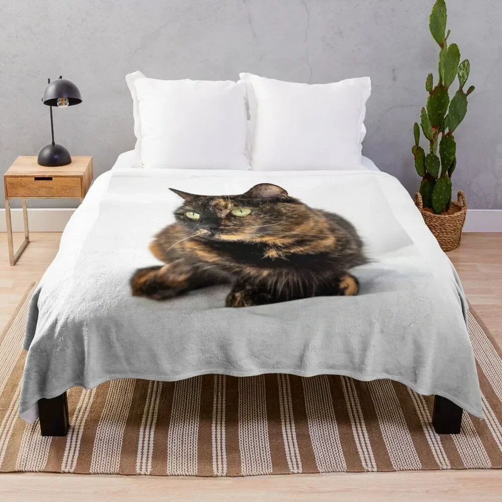 

Tortoiseshell Cat Throw Blanket Beach bed plaid Decoratives Blankets