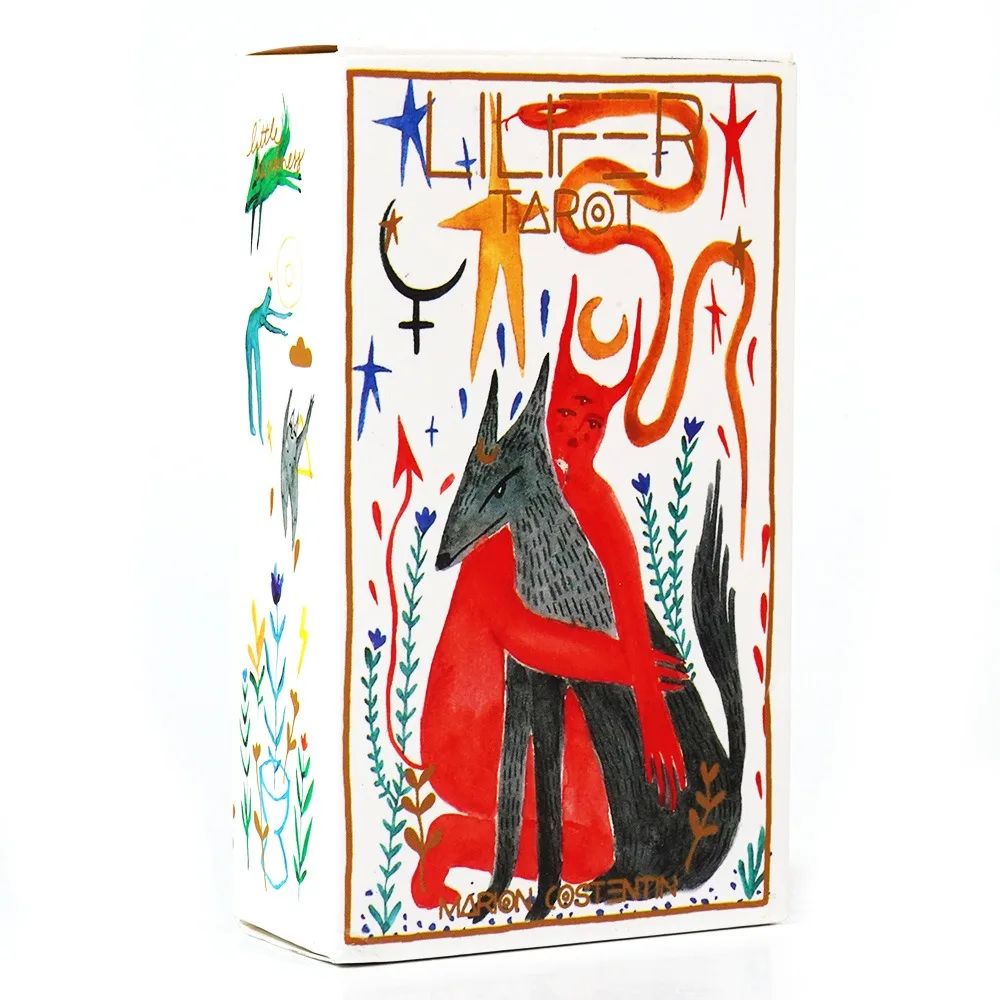 10.3*6 Cm Lilifer Tarot 78 Cps Illustration Was Intuitively Painted By Hand with Watercolors Based on Rider Waite System