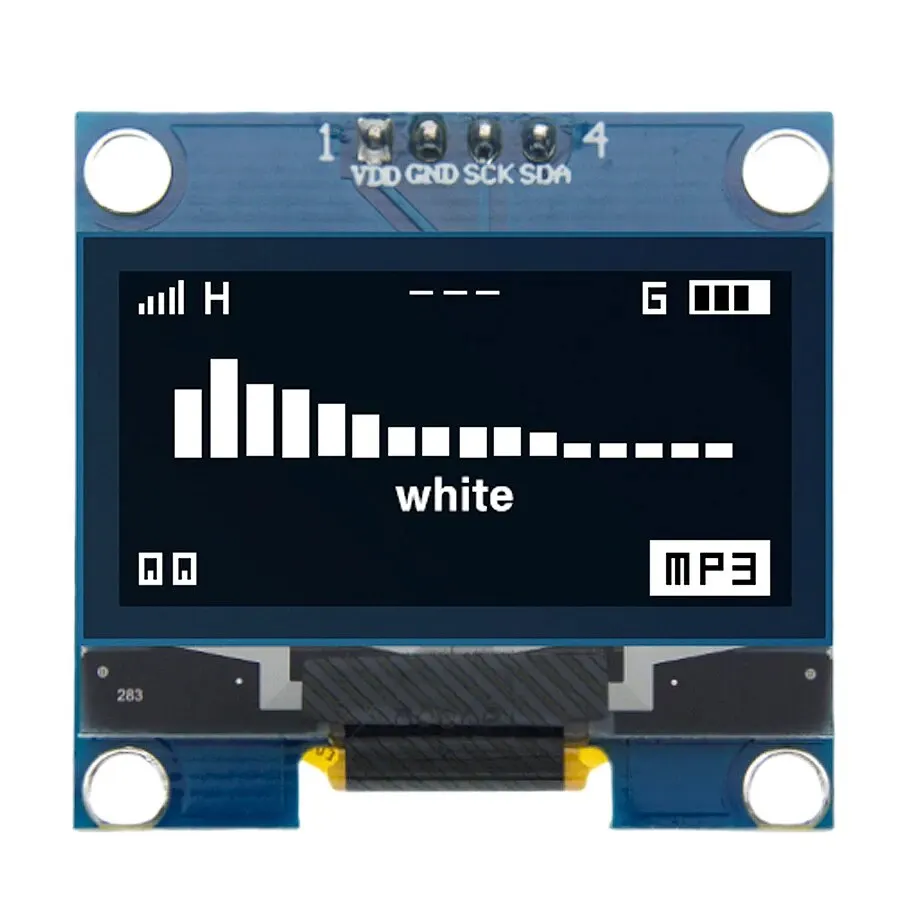 وحدة عرض TENSTAR لأردوينو ، رقاقة محرك الأقراص باللونين الأبيض والأزرق ، 128 × 64 ، شاشة LCD ، IIC ، I2C