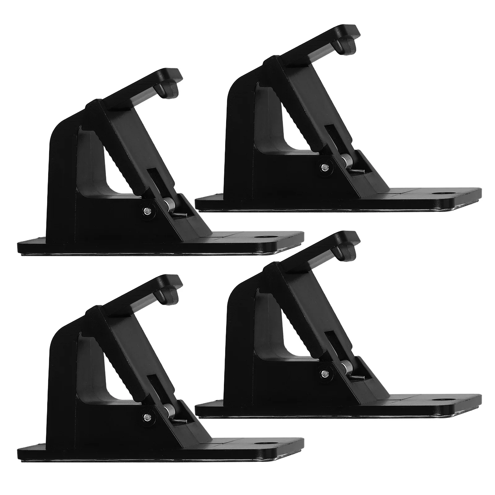 

2Pairs Curtain Rod Brackets Heavy Duty ABS Support No Drill Wall Mount Shower Curtain Rod Holders Bathroom Drapery Hardware