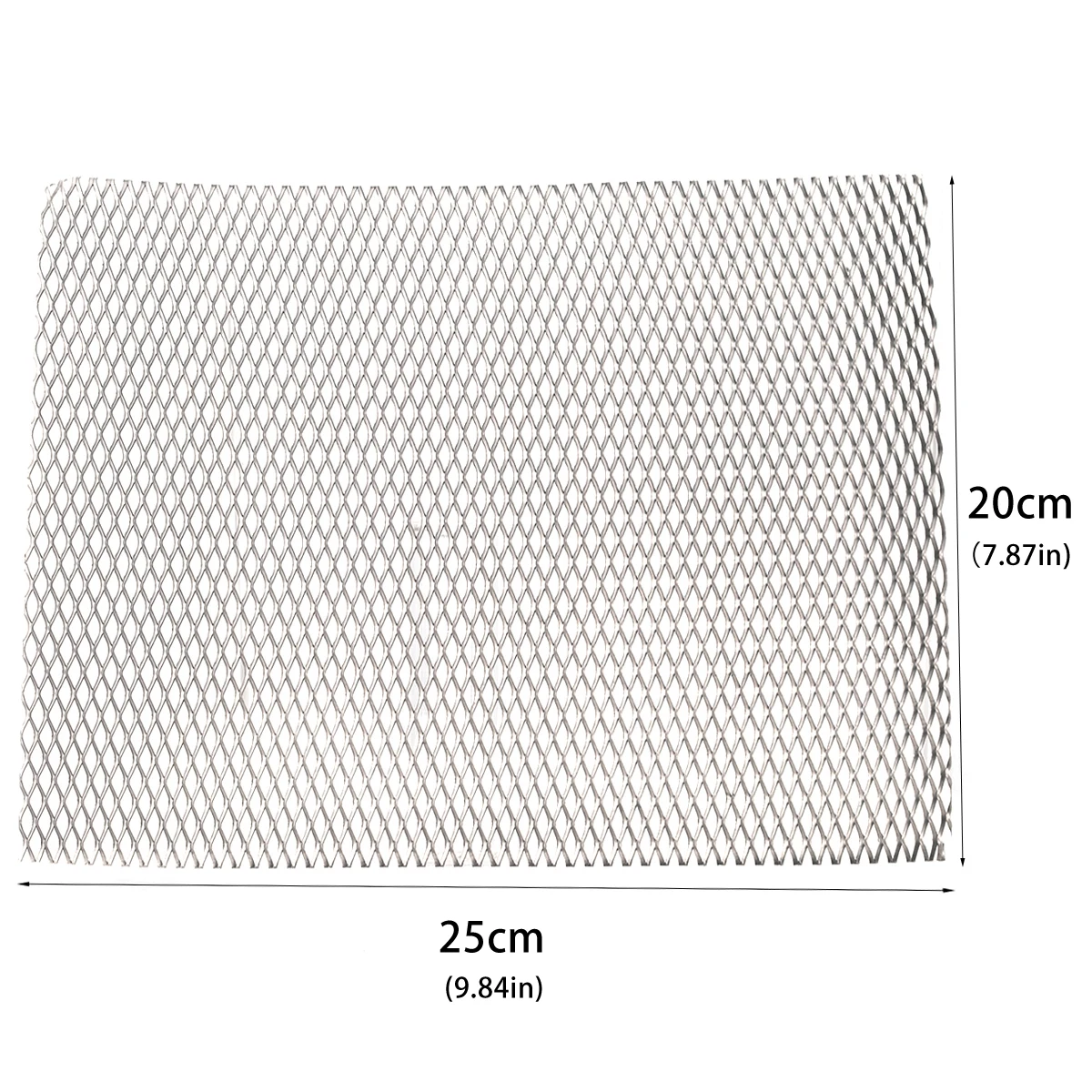 25x20cm Aluminum Mesh Small Grid Diamonds Shaped Mesh Decorative Screen Lampblack Filter Car Grill Mesh Sturdy Metal Mesh Sheets